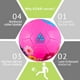 thumbnail image 5 of Balón de Fútbol Vizari Blossom Rosa Azul Tamaño 3, 5 of 6