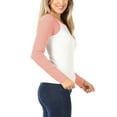 thumbnail image 2 of Women's Casual Ribbed Raglan T-Shirt – Long Sleeve, Round Neck Design, 2 of 5