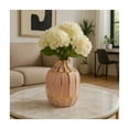 thumbnail image 4 of Elegant Ceramic Vase for Living Room Decor and Home Decor Accent - Modern Decorative Flower Vase for Room, Bedroom, or Office Desk - Designed for House and Table Decor - 8", Pink & Gold, 4 of 17
