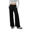 thumbnail image 3 of Posijego Sweatpants for Women Drawstring Solid Color Lightweight High Waist Wide Leg Sweatpants with Pockets, 3 of 4