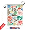 thumbnail image 2 of Breeze Decor BD-NA-G-107064-IP-BO-DS02-US 13 x 18.5 in. Love Lives Here Coastal - Everyday Nautical Impressions, Decorative Vertical Garden Flag, 2 of 4