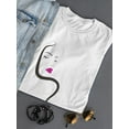 thumbnail image 3 of Cute Eyelashes Lady, Fashion T-Shirt Women -Image by Shutterstock, Female Large, 3 of 4