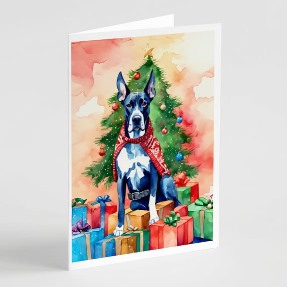 Great Dane Christmas Greeting Cards Pack of 8 7 in x 5 in
