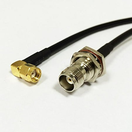 - RP SMA male RA to TNC female bulkhead pigtail cable RG58 20