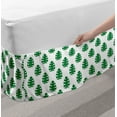 thumbnail image 2 of Philodendron Bed Skirt, Monochrome Monstera Leaves Tropical Plants Rhythmic Simplistic Illustration, Elastic Bedskirt Dust Ruffle Wrap Around for Bedding Decor, 4 Sizes, Green White, by Ambesonne, 2 of 2