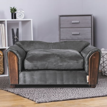 UPC: 0878032007324 | Moots VIP Microsuede Oak Couch Dog Bed Charcoal Medium
