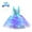 Blue, variant on Girls Mermaid Costume LED Light Up Tutu Dress Up Birthday Gifts Princess Dress for Halloween Party 2-10Years