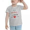 thumbnail image 3 of Im Not Spoiled My Uncle Just Loves Me Cute Toddler T Shirts for Boys Girls (Gray, 4T), 3 of 5