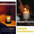 thumbnail image 5 of Beslands Electric Serenity Candle Warmer Lamp - Timer & Dimmable Light, 2 Bulbs,No Smoke Scented Wax Melter for Various Jars  Modern Vintage Decor, Moth Black for mothers' day gift, 5 of 6