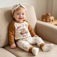 thumbnail image 4 of HCNTES Toddler Boy Winter Clothes Baby Boy Zoo Theme Outfits NEW TO THE ZOO Romper Jogger Pants Knotted Hat Set Fall Winter 0 3 6 9 12 18 Months Baby Clothes for Boy, 4 of 6