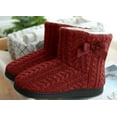 thumbnail image 4 of GURGER Booties Slippers Women Winter Knit Slipper Boots Ladies Plush Lined Ankle Slippers Memory Foam House Shoes Indoor Outdoor Slippers, 4 of 7