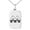 Silver, variant on Stainless Steel Letter M Initial 3D Monogram Engraved Small Rectangle Dog Tag Charm Pendant Necklace