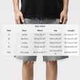 thumbnail image 2 of Rvwovn Men's Star Graphic Jorts - Baggy Knee Length Washed Distressed Streetwear Denim Shorts, 2 of 8