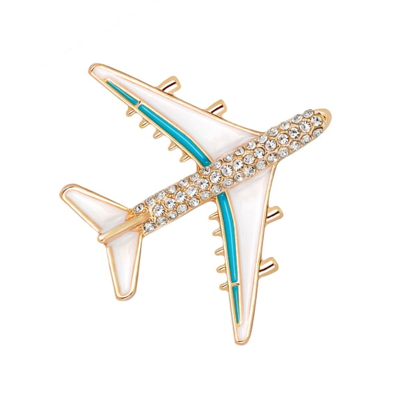 Soimiss 1Set Plane Brooch Pin Alloy Jewelry Brooch for Women Daily Dressing Up Gift