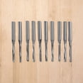 thumbnail image 2 of 30 Pcs Two Flutes Straight End Mills Straight Slot Bit Wood Cutter Two Double Flute Bits 3.175X2X17mm for CNC Router, 2 of 8