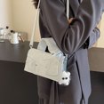 thumbnail image 3 of Bolso Mano Hombro Denim Correa Ajustable Mujer Botón Magnético Satchel Monedero, 3 of 9