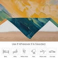 thumbnail image 6 of Impressionist Style Flannel Blanket for Bed,Travel and Camping, Modernism Sunrise Ocean Oil Painting Super Soft Cozy Blanket for All Seasons 32"x48", 6 of 7