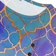 thumbnail image 3 of CLOOCL Women Blouses Moroccan Geometric Art Patterns 3D Printed Plus Size Shirts, 3 of 6