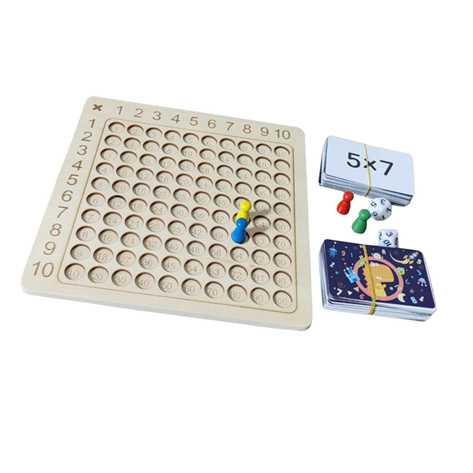 Multiplication Table Board Game Mathematics with Numbers Wooden