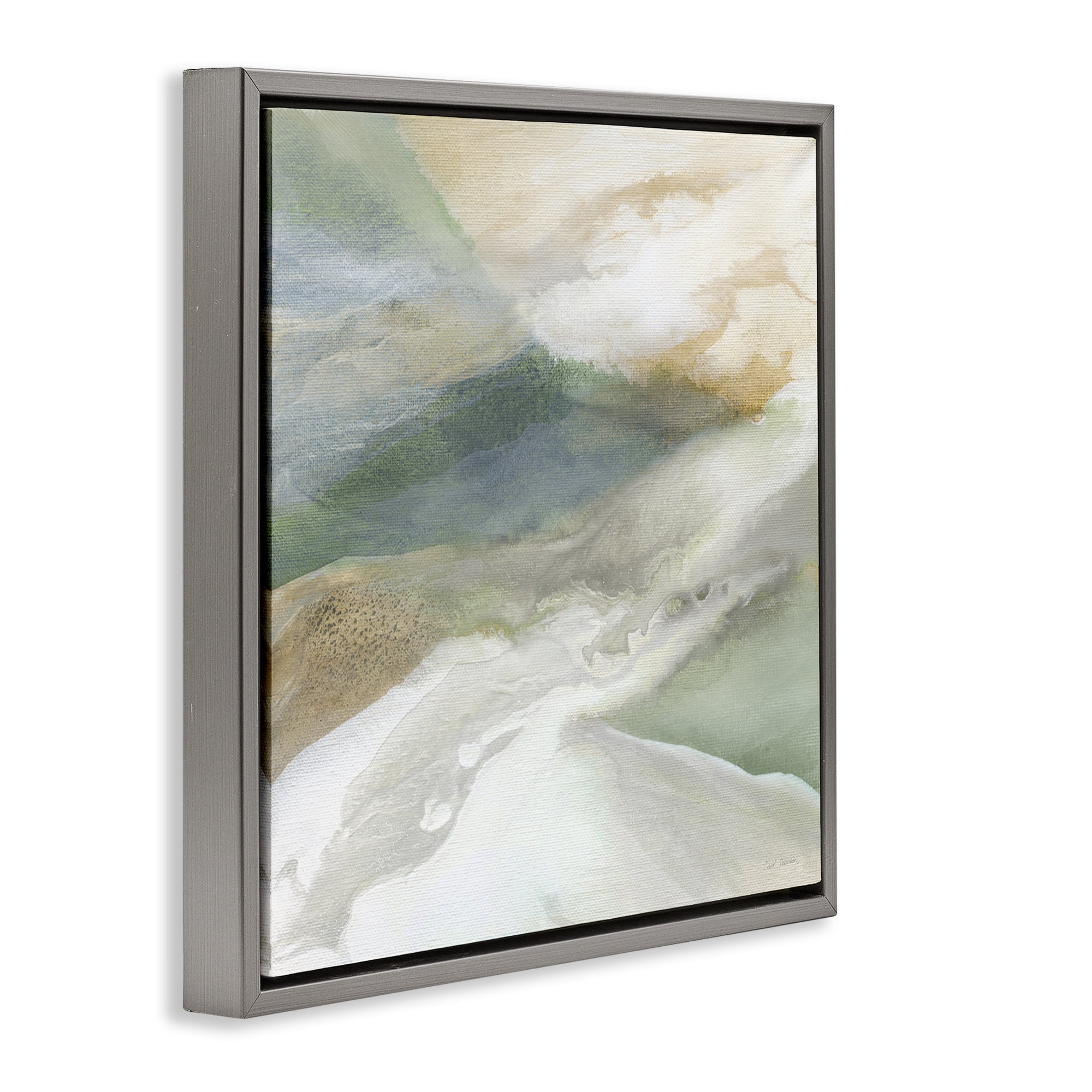 Stupell Industries Serene Mist Over Rolling Fields Gray Framed Floater Canvas Wall Art, design by Carol Robinson