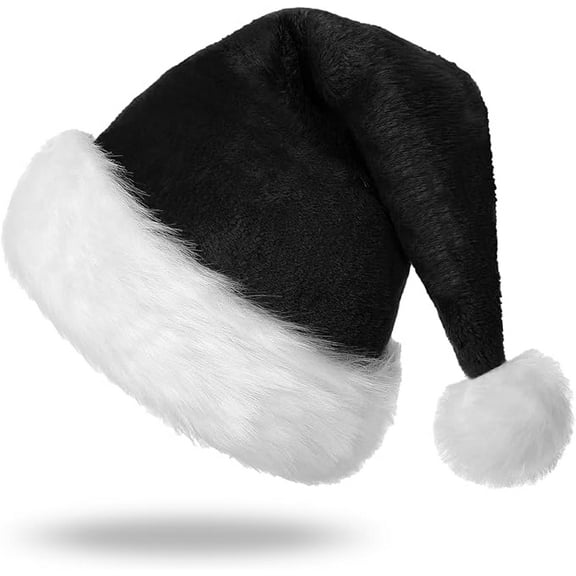 Christmas Santa Hat Adults Long Plush Xmas Hats for Christmas New Year Festive Party Supplies