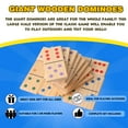 thumbnail image 4 of GSE Games & Sports Expert 7"x3.5" 28 Pieces Multi-Color Dots Giant Wooden Dominoes Game Set with Carry Bag. Family Dominoes Game Set for Outdoor Lawn Yard Games (Meidum), 4 of 8