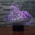 thumbnail image 4 of YSITIAN 3D Tiger Lion Night Light Lamp Illusion 7 Color Changing Touch Switch Table Desk Decoration Lamps Acrylic Flat ABS Base USB Cable Toy E1116-310, 4 of 6