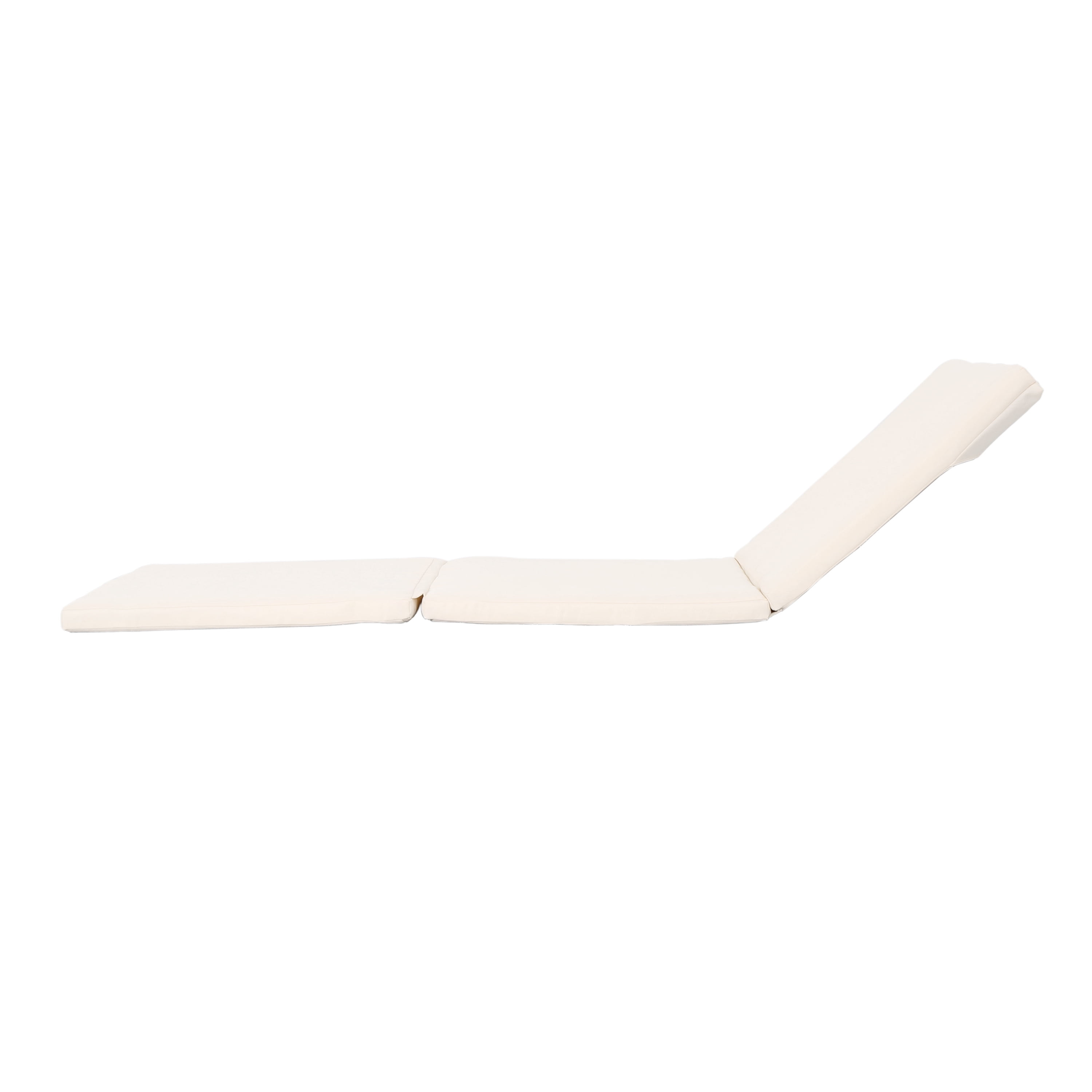 Outdoor Chaise Lounge Replacement Cushion, Soft Rest Pad for Patio Garden, Cream