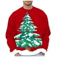 thumbnail image 1 of Sweat à Capuche Chaud Col Rond Ample Tendance Décontractée Quotidienne de Noël pour Homme, 1 of 5