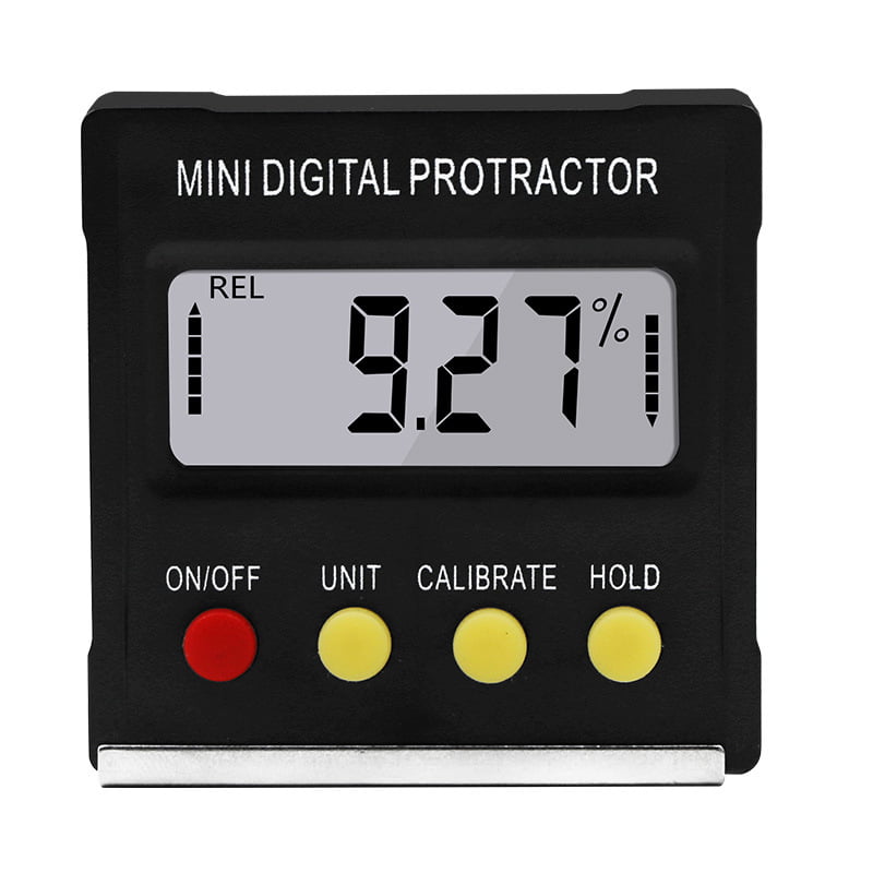 New Portable Digital Inclinometer Protractor Digital Plastic Level Bevel Box 
