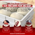 thumbnail image 5 of ®   Pizza Dough Proofing Box Professional Set with Lids - 2 Pack Stackable - With Special Dough Cutter, Roller, Docker and Recipe E-book High Quality, 5 of 6