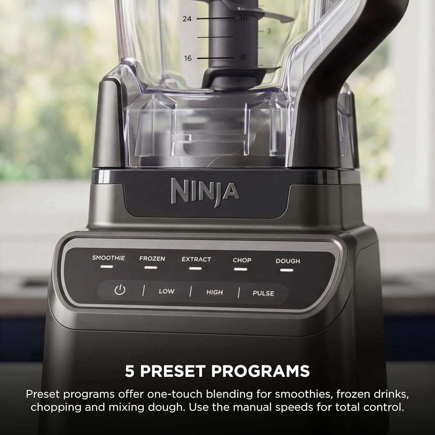 Ninja Kitchen System | All-in-One for Smoothies, Frozen Drinks, Veggie Chopper & More | With Full-Size Pitcher, 8 Cup Food Processor Bowl, (2) 18 oz. Cups, | 1200 Watt | Dark Grey