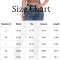 thumbnail image 3 of Women's High Waist Washed Straight Leg Jeans, Fashion Versatile Denim Pants for Women, Mid Stretch Comfort Fit Jeans, Casual Everyday Wear,Blue,XL, 3 of 6