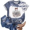 thumbnail image 2 of COMVALUE Plus Size Halloween Shirts for Women: Spooky Season Graphic T-Shirt Cute Pumpkin Print Oversized Fall Tee Tops Blue 3XL, 2 of 5