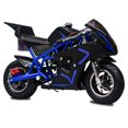 thumbnail image 3 of FRP 2 Stroke Pocket Bike 01 2.5hp Gas Powered Mini Bike, Blue, 3 of 6