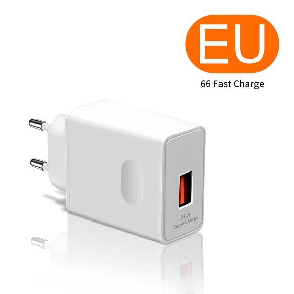 6A 66W Super Fast EU Wall Charger For Huawei Mate 40 50 60 P50 Nova 8 9 10 Honor 90 100 X7 X8 X9 Magic Type C Charging USB Cable