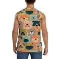 thumbnail image 4 of Fotbe Men's Colorful Dogs Print Men's Sleeveless Muscle Tank Tops Casual T-Shirts for Gym Workout Beach-Small, 4 of 8