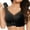 Black, variant on Women's Front Side Buckle Seamless Yoga Bra Lace Edge Comfortable Supportive Adjustable Sleep Movement Large Cup