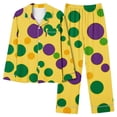 thumbnail image 1 of Puntoco Conjunto de pijama estampado con bolsillo para uso diario en el hogar para mujer, 1 of 4