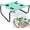 Green, variant on Portable Beach Table Foldable Camping Picnic Table with Cup Holder and Phone Pockets Lightweight Stable for Tailgate Travel Fishing Hiking and Outdoor Adventures(Green,Solid Pattern)