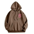 thumbnail image 3 of DPTALR Women Letter Print Long Sleeve Fall And Winter Loose Pullover Hoodies Tops, 3 of 4