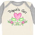 thumbnail image 4 of Inktastic Papa's Girl Heart Flowers Girls Long Sleeve Baby Bodysuit, 4 of 5
