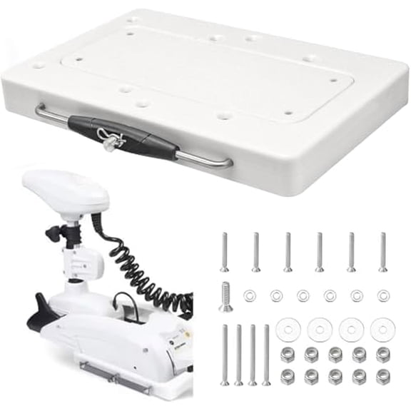 1854054 RTA-54 Composite Quick Release Bracket Plate for Minn Kota Riptide Electric Steer Trolling Motor Ulterra Terrova PowerDrive V2 & Deckhand 40 - White$$Watercraft