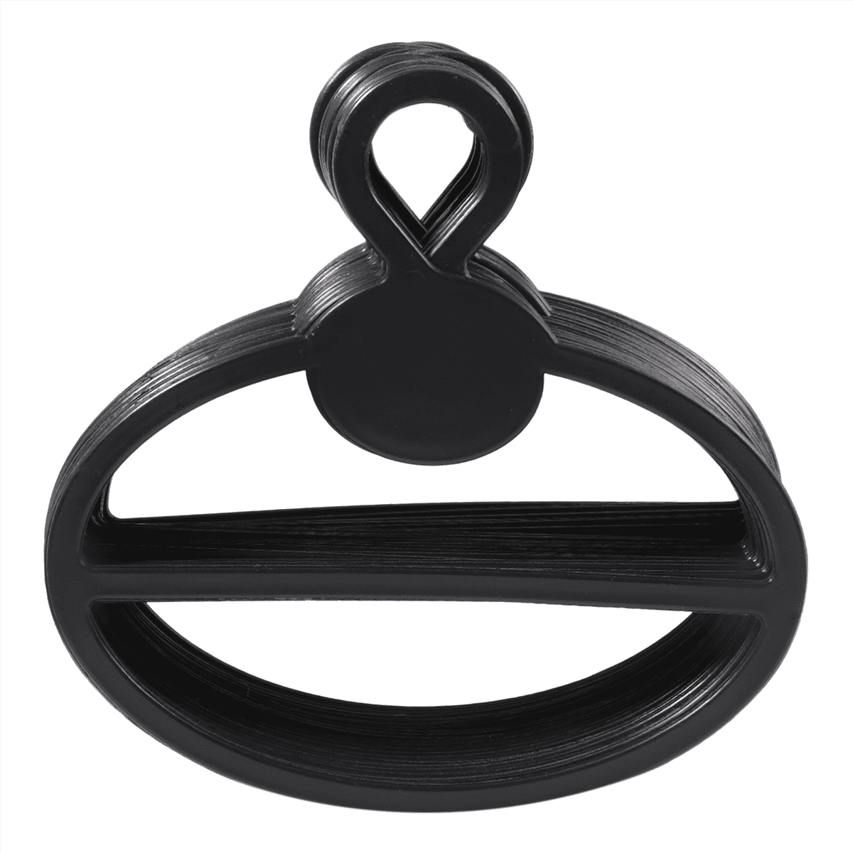 160x Scarf Shawl Tie Holder Organizer Oval Plastic Hangers Storage Hangers Black