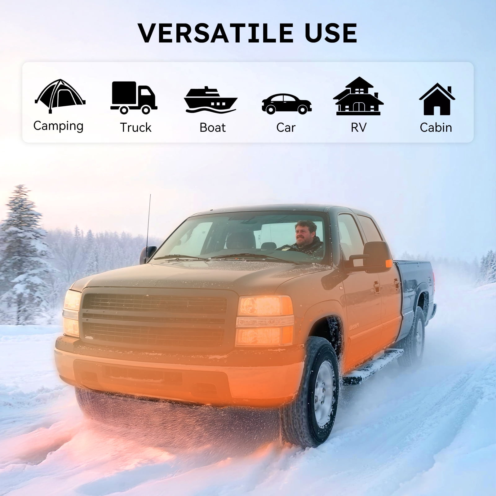 Joreek 5KW Diesel Heater 12V, Portable Parking Diesel Air Heater All-in-one with Remote Control, 5L/1.3Gal Fuel Tank, Auto Start-Stop and Fast Heating for Boat Bus RV and Trailer