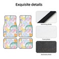 thumbnail image 4 of Honeii Zebra Colourful Print Car Foot Mat Four-Piece Set - Front & Rear Universal Car Floor Mats for SUVs, Trucks, Sedans, 4 of 7