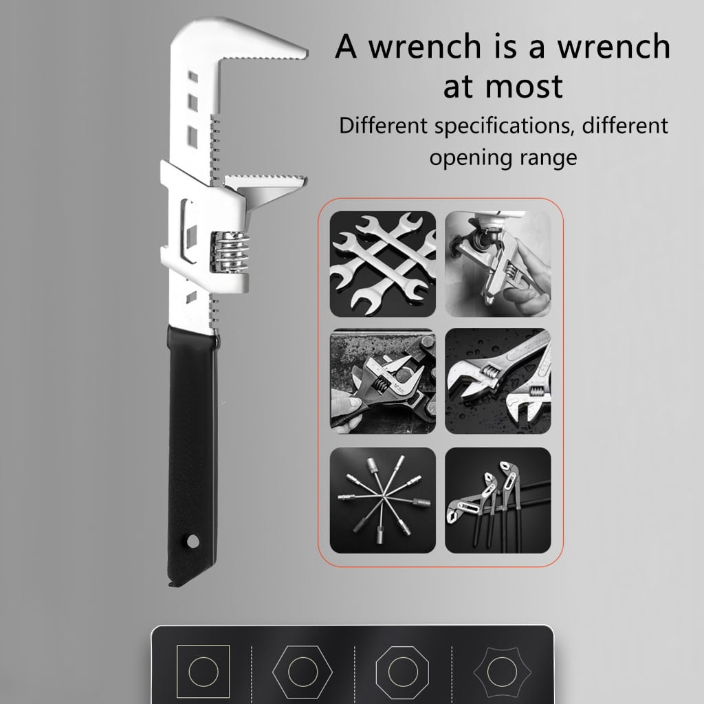 MOMOJIA Heavy Duty Adjustable Spanner Wrench Set with Comfortable Grip Handle for Various Fastener Size, Hard to Reach Fasteners