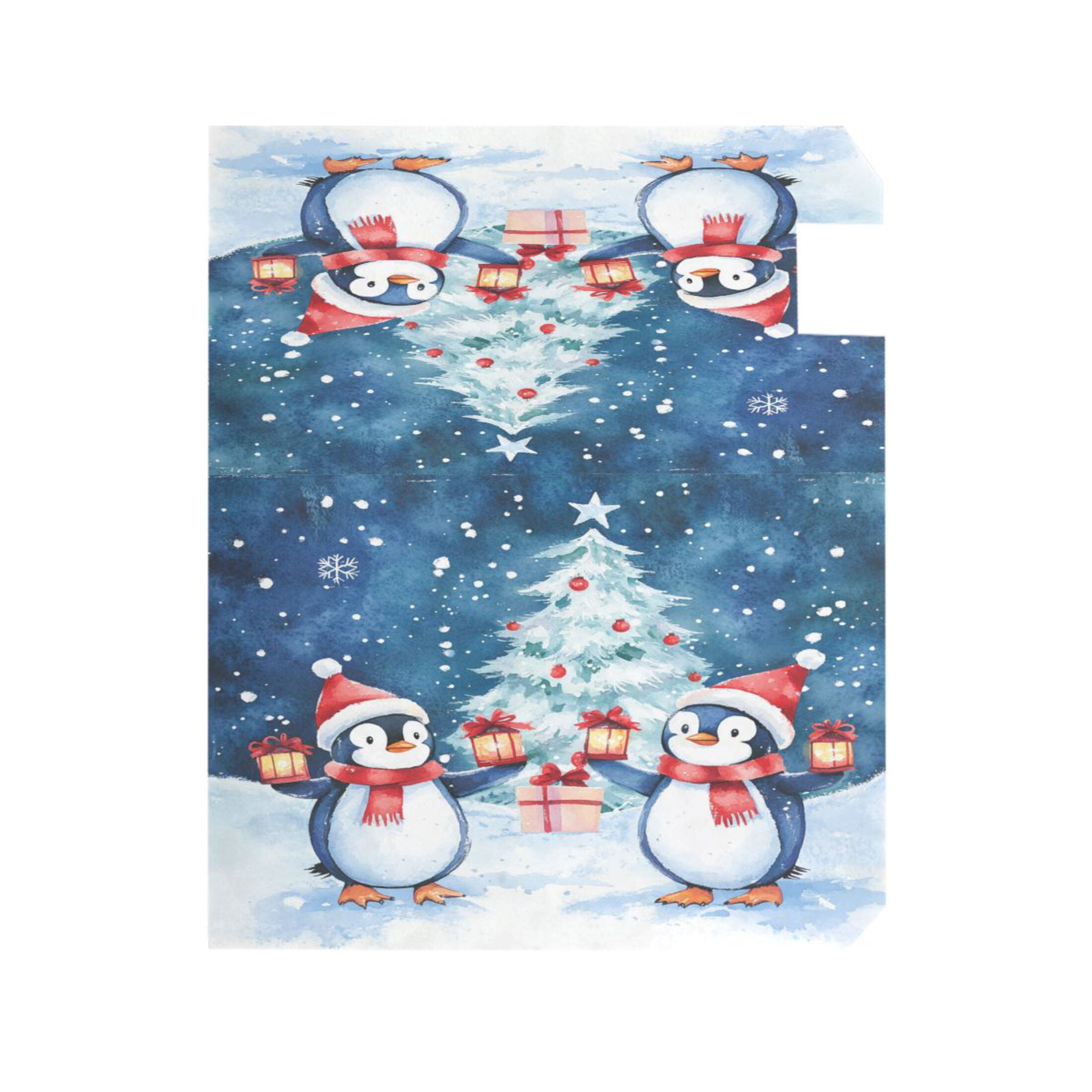 Mailbox Covers Magnetic Large Size 25.4x20.78 in Mailbox Wraps Post for Garden Yard Decor Two Cute Penguins