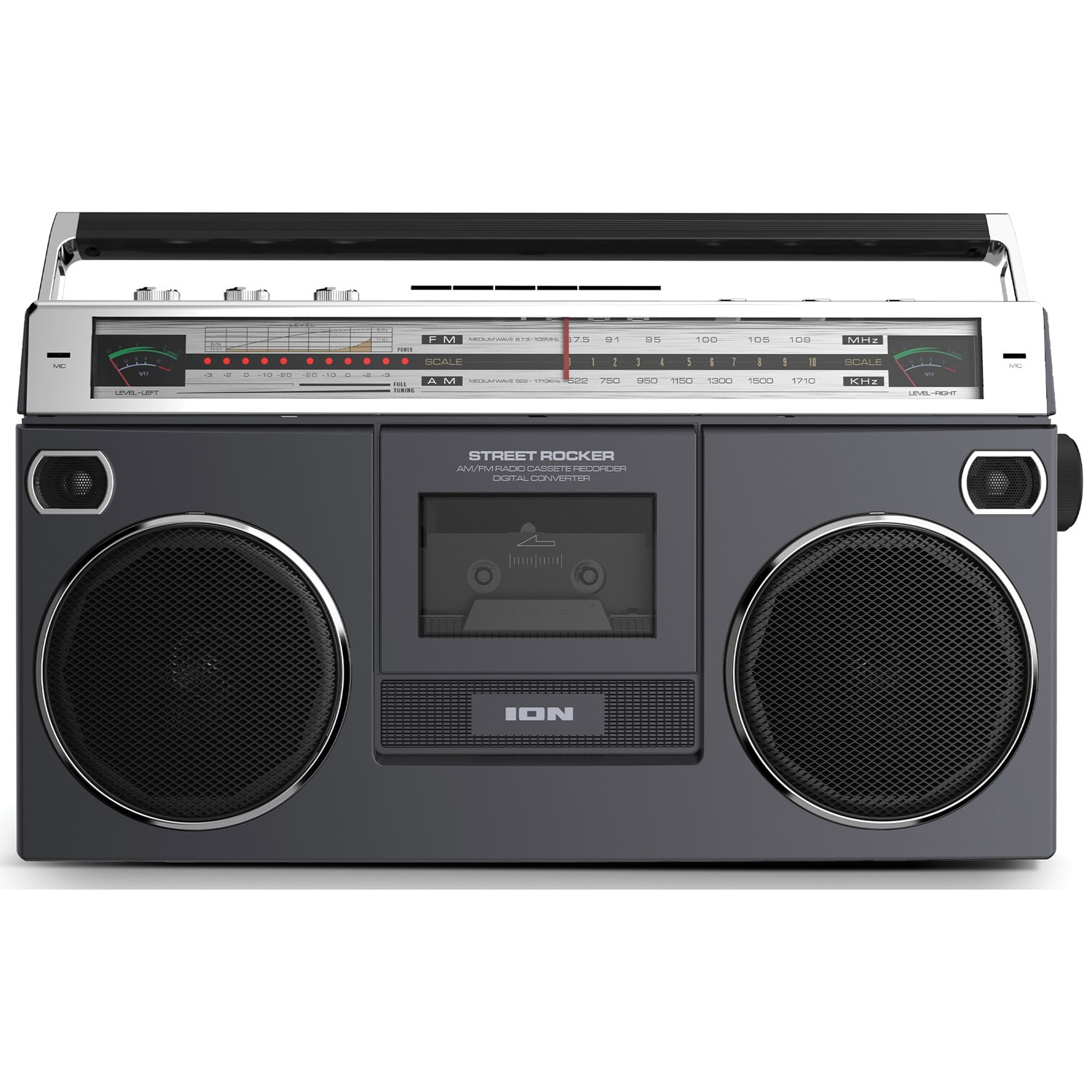 【中古】 Black Underground / Indie Rock &amp; Roll ION Street Rocker Bluetooth AM/FM Boombox Cassette Player