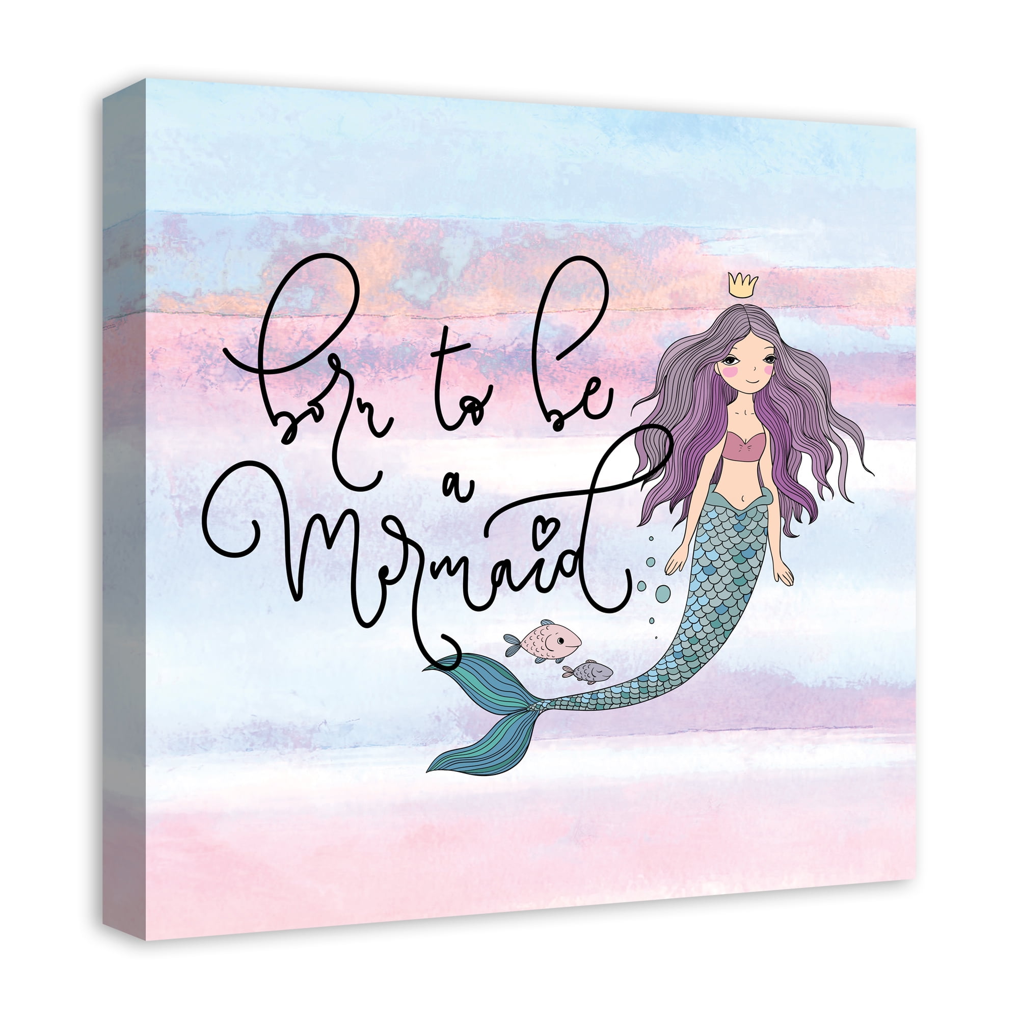 Creative Products Born To Be A Mermaid 20x20 Canvas Wall Art - Walmart.com creative-products-born-to-be-a-mermaid-20x20-canvas-wall-art-walmart-com